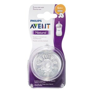 Avent Natural Fast Flow Teat 6 Months+ 2 Pack