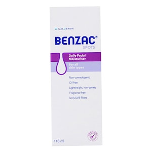 Benzac Daily Facial Moisturiser 118Ml