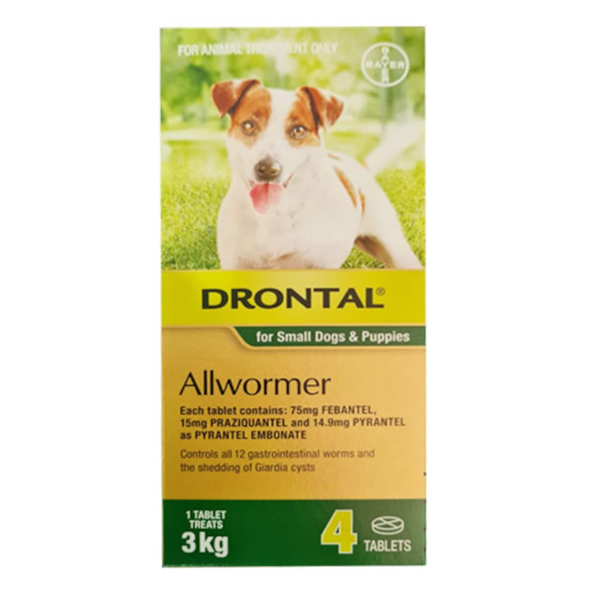 Drontal Allwormer For Small Dogs & Puppies 4 Tablets