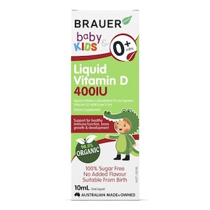 Brauer Baby & Kids Liquid Vitamin D 400Iu 10Ml