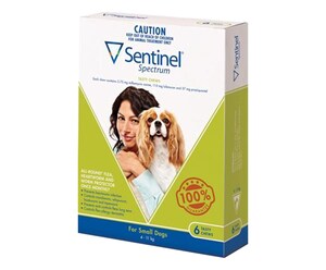 Sentinel Spectrum For Small Dogs 4-11Kg Green 6 Tasty Chews