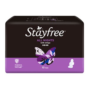 Stayfree All Nights With Wings 10 Pack