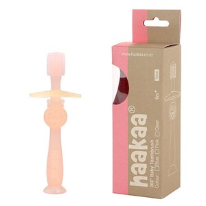 Haakaa 360 Silicone Baby Toothbrush Pink