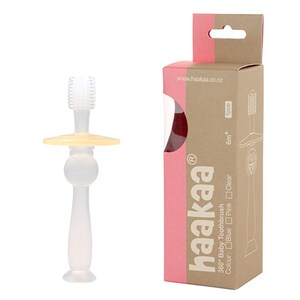 Haakaa 360 Silicone Baby Toothbrush Clear
