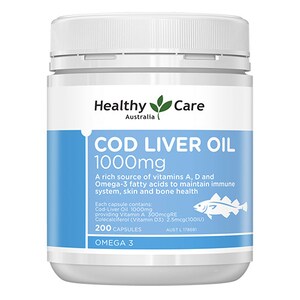 Healthy Care Cod Liver Oil 1000Mg 200 Capsules