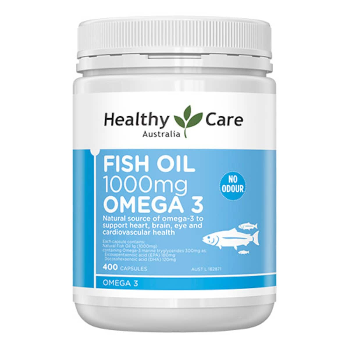 Healthy Care Fish Oil 1000Mg Omega-3 400 Capsules