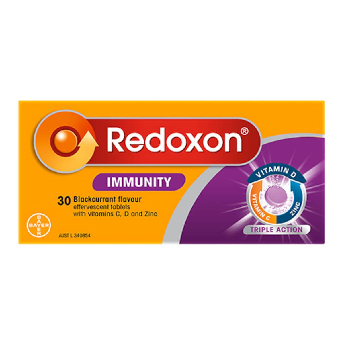 Redoxon Immunity Blackcurrant 30 Effervescent Tablets