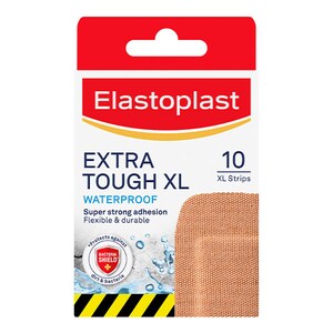 Elastoplast Extra Tough Waterproof Strips Xl 10 Pack