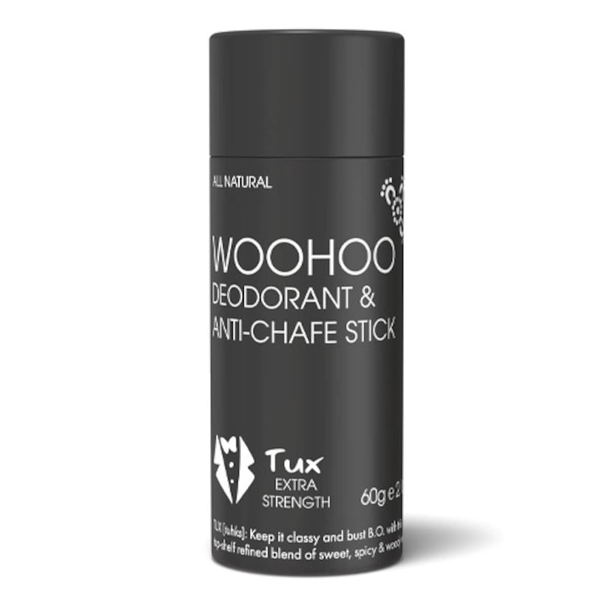 Woohoo Body Deodorant & Anti-Chafe Stick Tux 60G