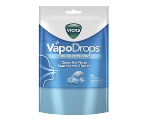 Vicks Vapodrops Cooling Peppermint Lozenges 24 Pack