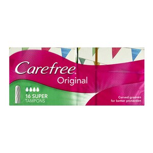 Carefree Original Tampons Super 16 Pack