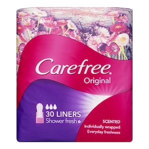 Carefree Original Shower Fresh Liners 30 Pack