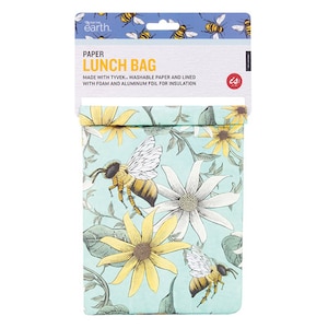 Bees Reusable Paper Lunch Bag
