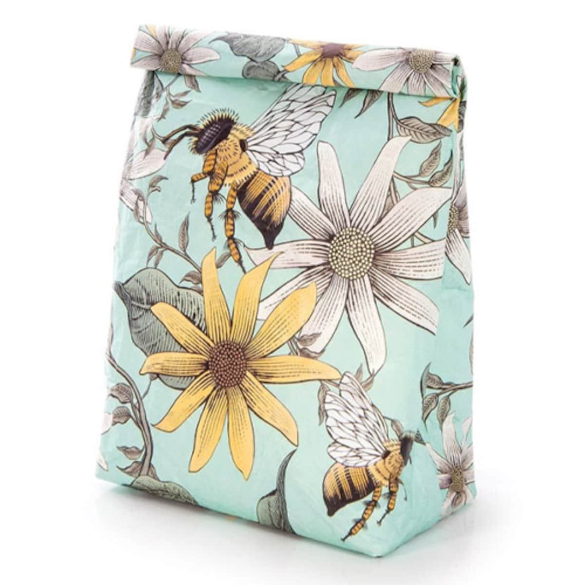 Bees Reusable Paper Lunch Bag