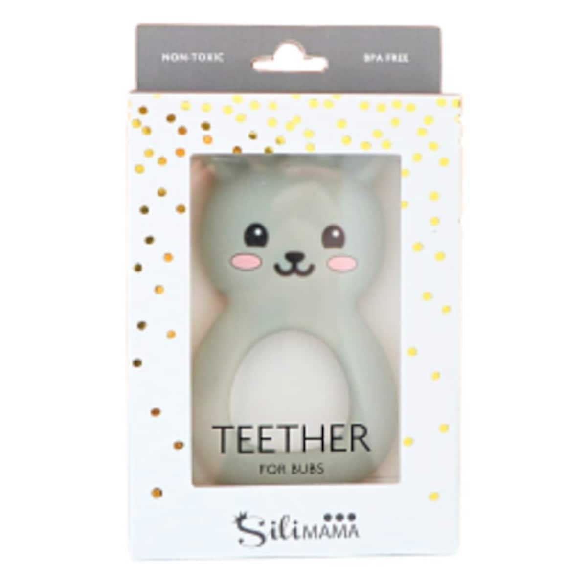 Jellystone Designs Jellies Bunny Baby Teether Grey