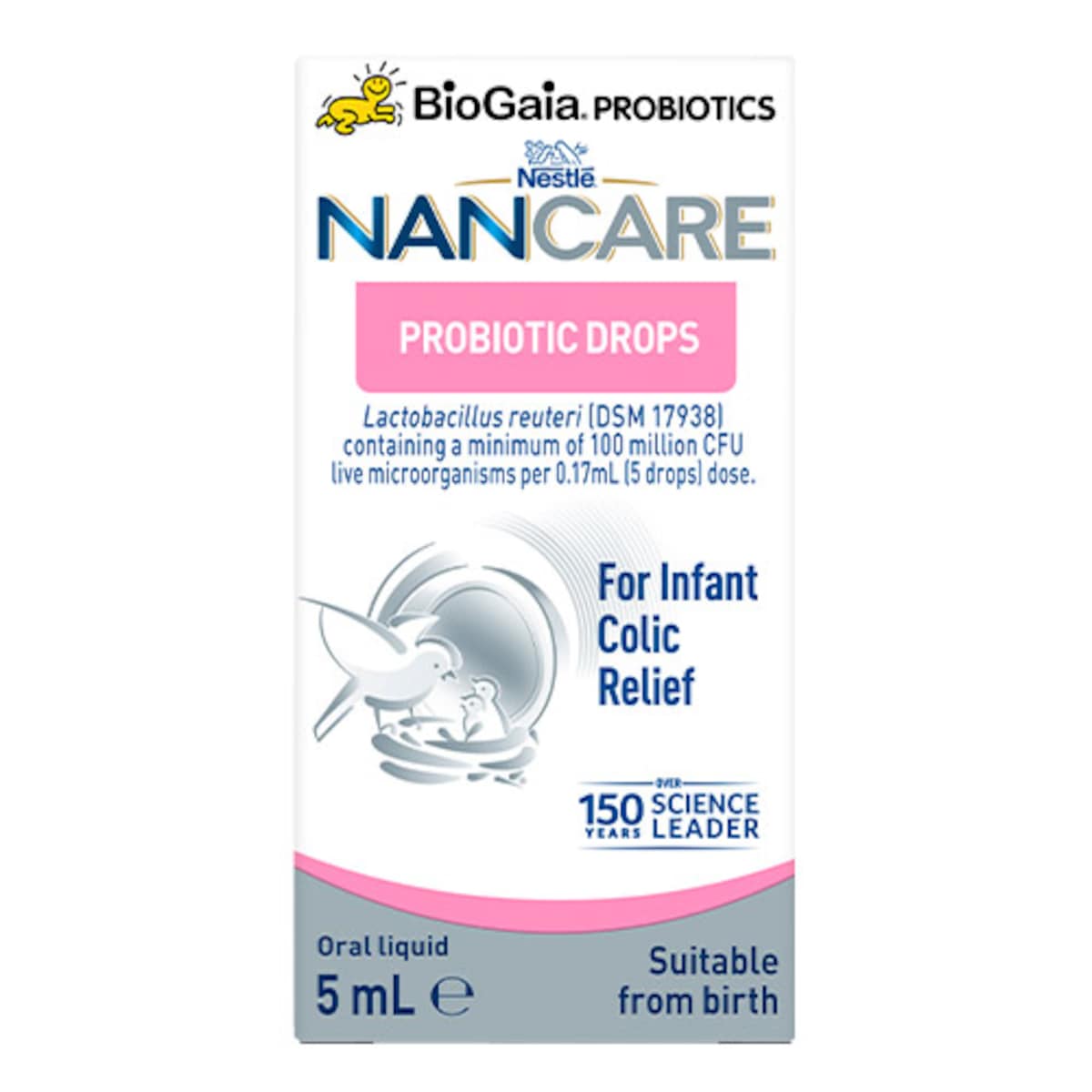 Nan Care Biogaia Probiotic Drops For Infant Colic Relief 5Ml