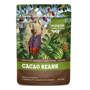 Power Super Foods Certified Organic Cacao Beans 500G