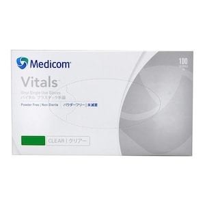 Medicom Vinyl Gloves Powder Free Large 100 Pack (Branding may differ depending on availability)