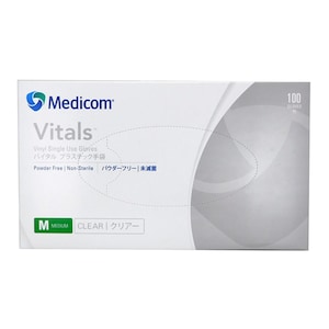 Medicom Vinyl Gloves Powder Free Medium 100 Pack (Branding May Differ Depending On Availability)