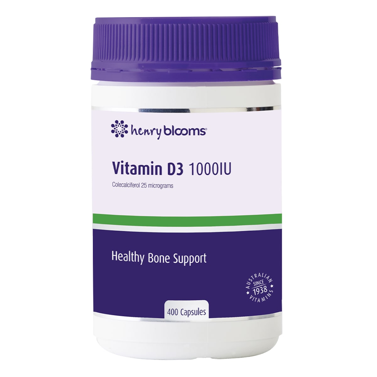 Henry Blooms Vitamin D3 1000Iu 400 Capsules