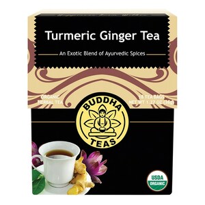 Buddha Teas Organic Herbal Turmeric Ginger Tea 18 Pack