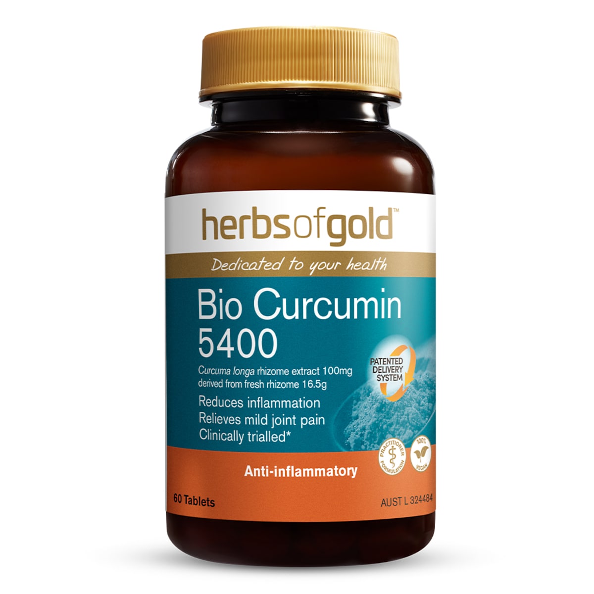 Herbs Of Gold Bio Curcumin 5400 60 Tablets