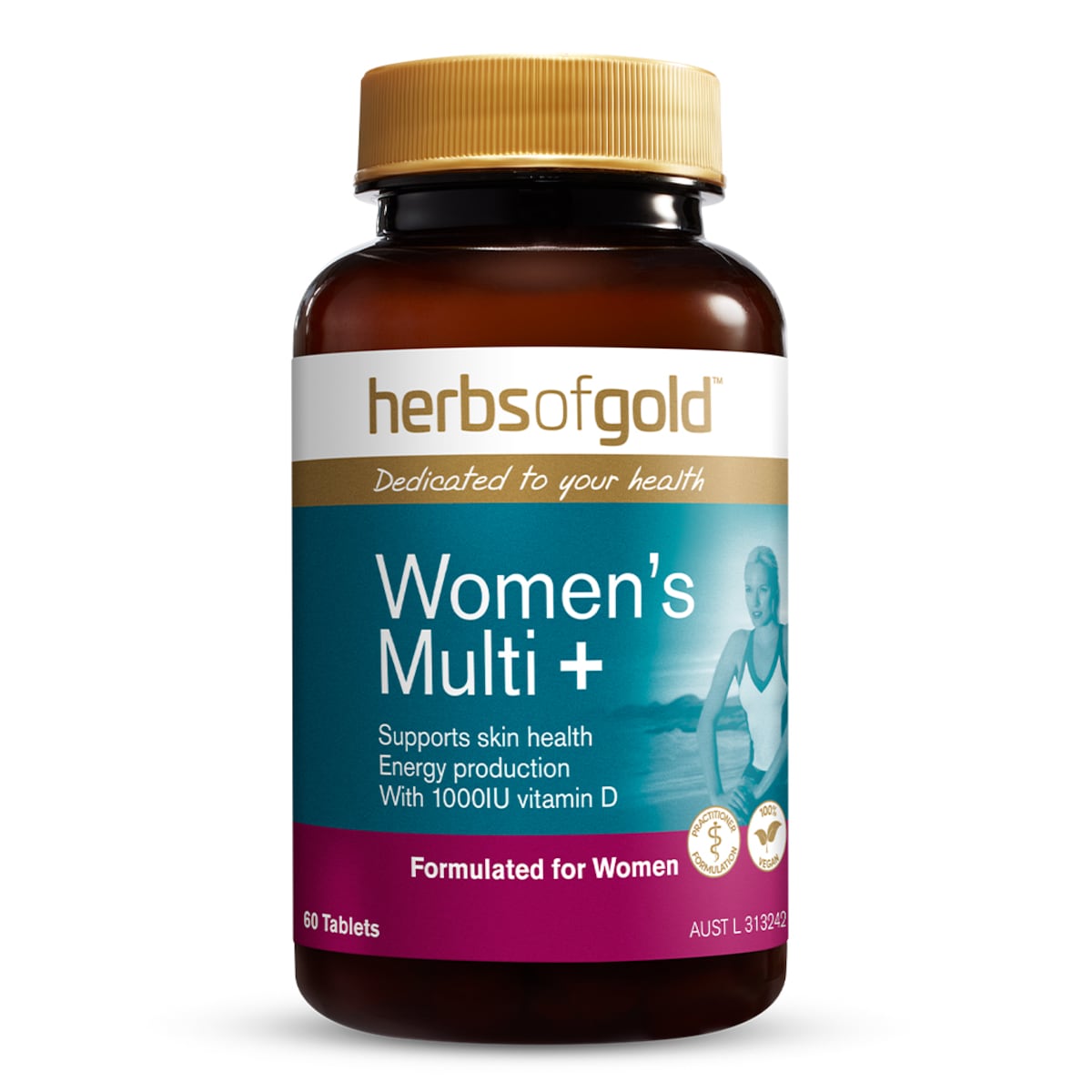 Herbs Of Gold Womens Multi + Vitamin D3 1000Iu 60 Tablets