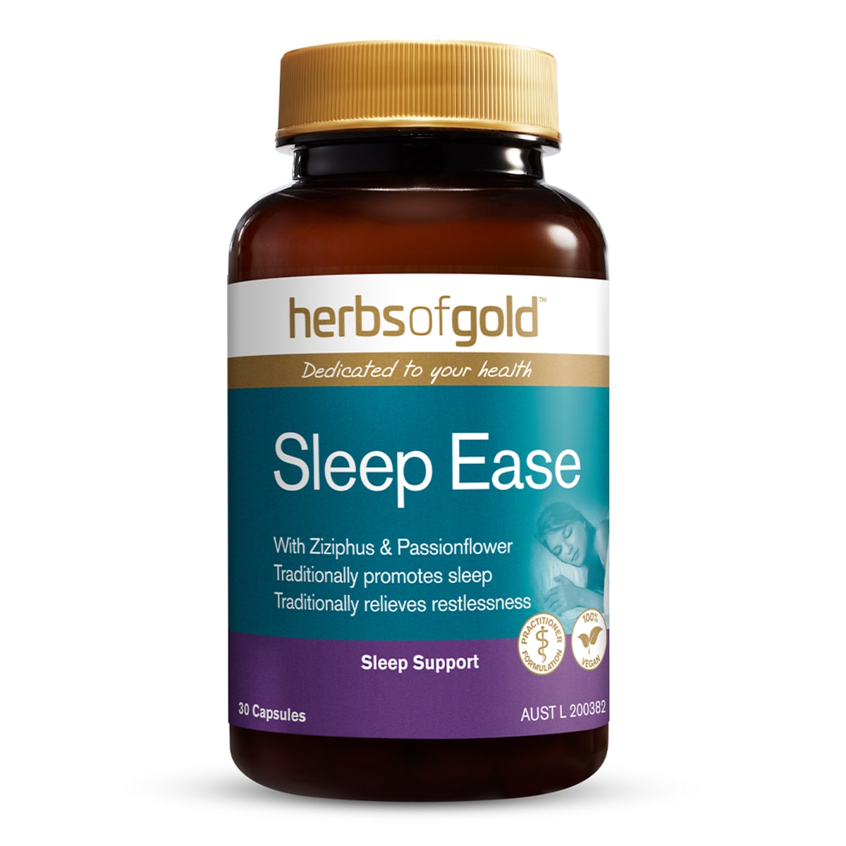 Herbs Of Gold Sleep Ease 30 Capsules