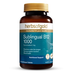 Herbs of Gold Sublingual B12 1000 75 Tablets