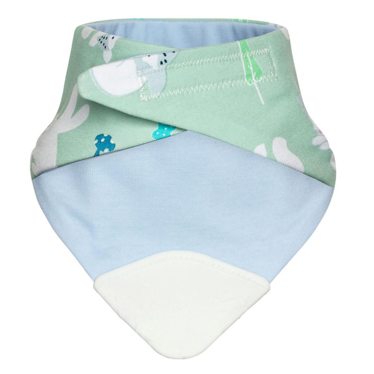 Becalm Baby Dribble And Chew Teething Bib White Fox