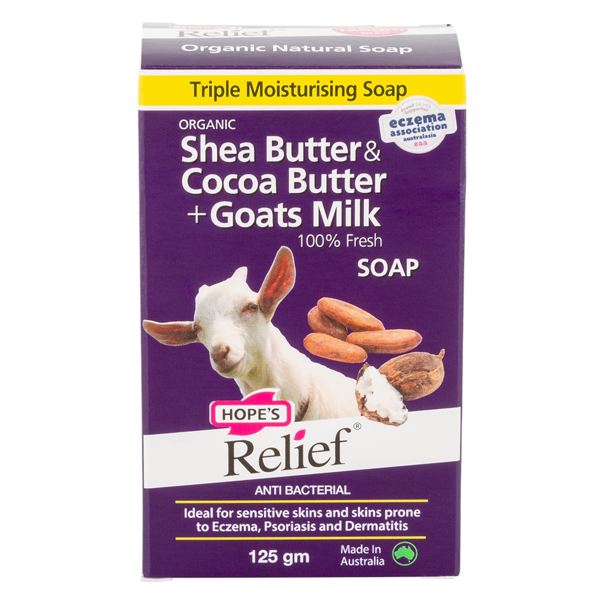 Hopes Relief Shea & Cocoa Butter + Goats Milk Soap 125G