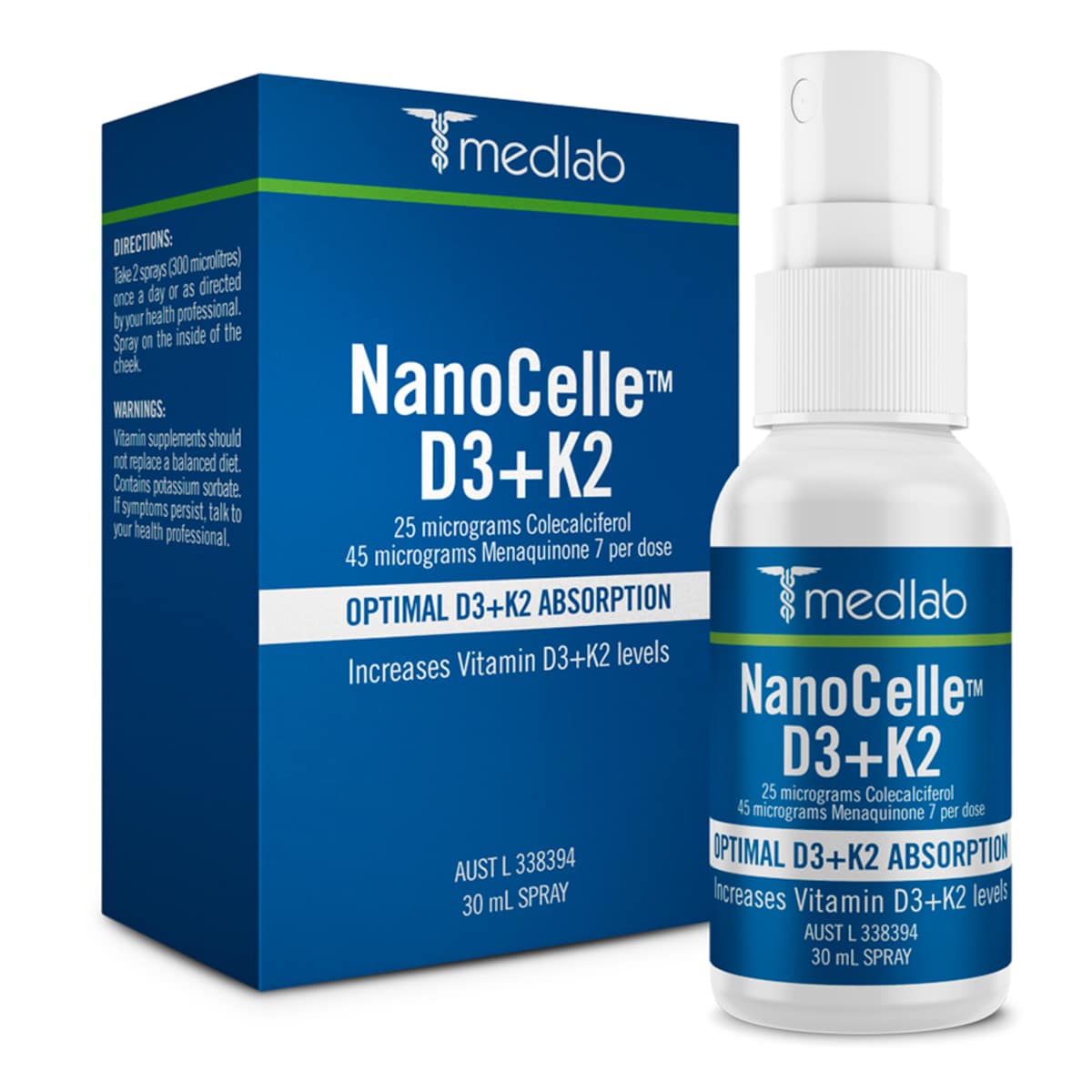 Medlab Nanocelle D3 + K2 30Ml