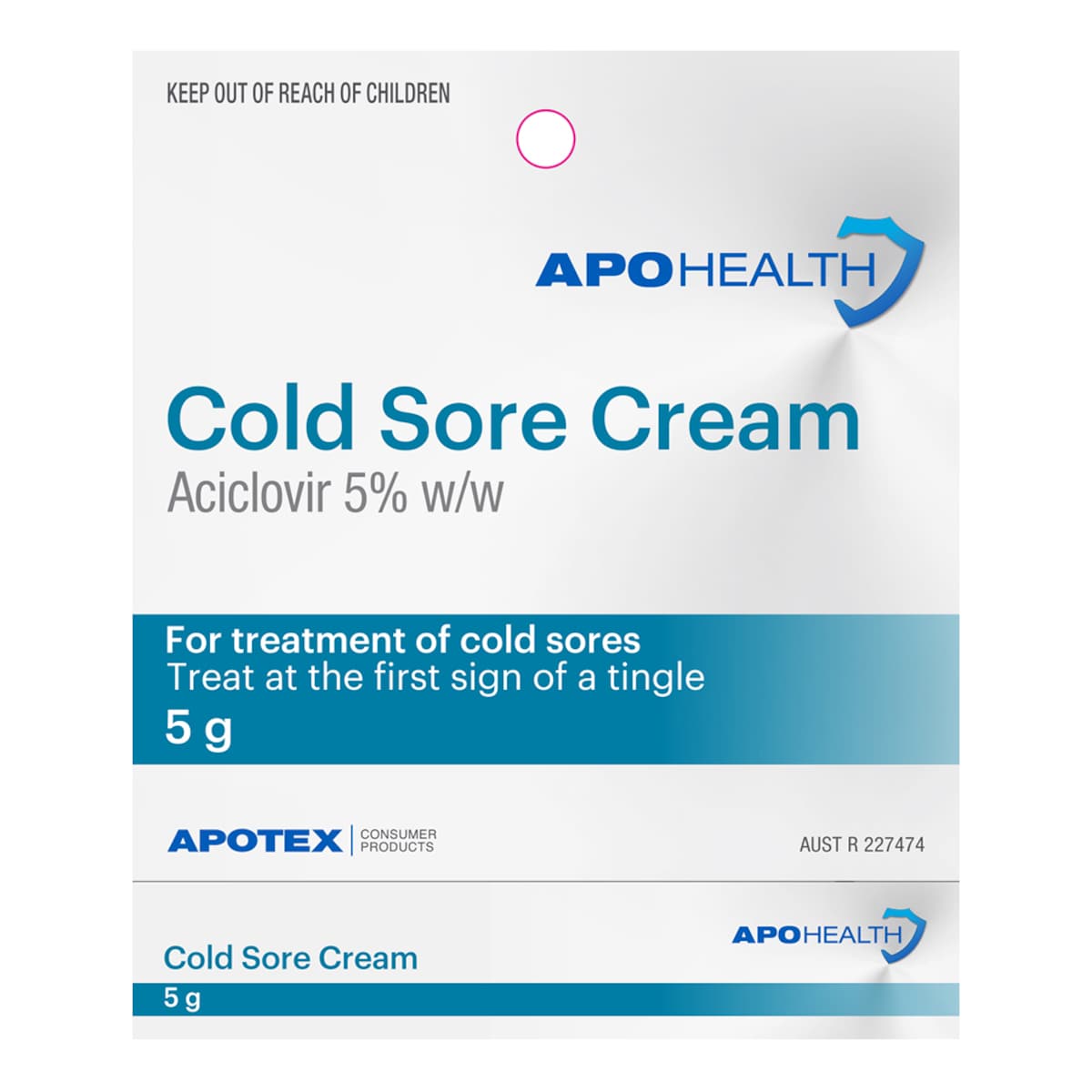 Apohealth Cold Sore Cream 5G