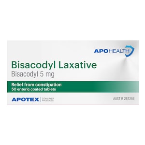 Apohealth Bisacodyl Laxative 5Mg 50 Tablets