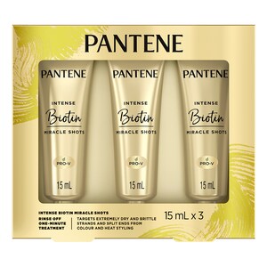 Pantene Intense Hair Treatment Shots Biotin Repair For Dry Hair 3 X 15Ml