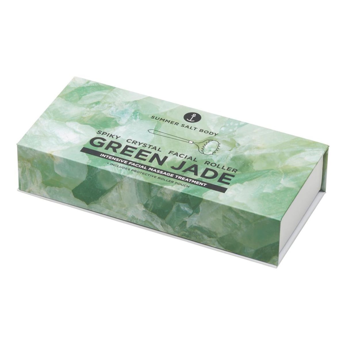 Summer Salt Body Spiky Crystal Facial Roller Green Jade