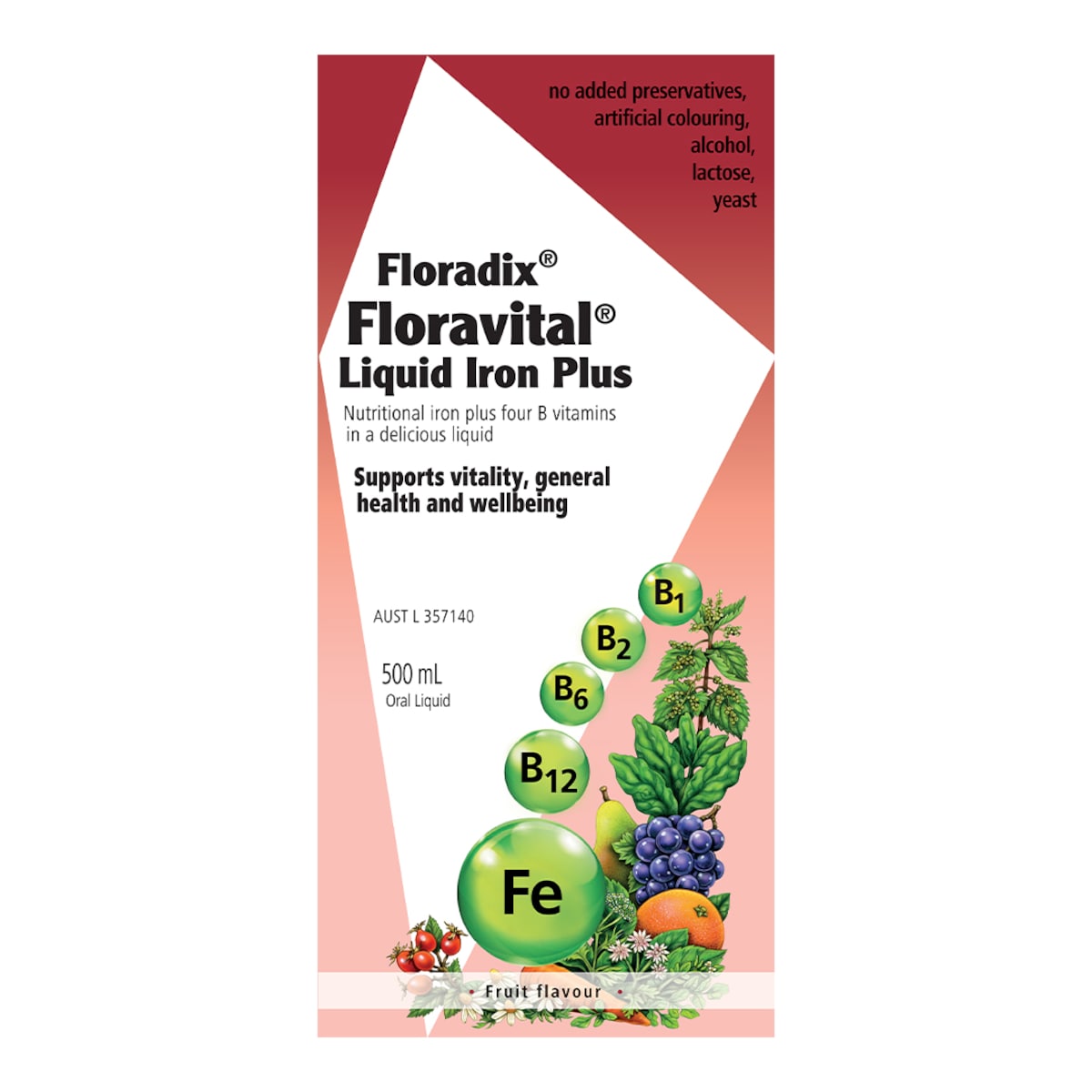Floradix Floravital Liquid Iron Plus 500Ml