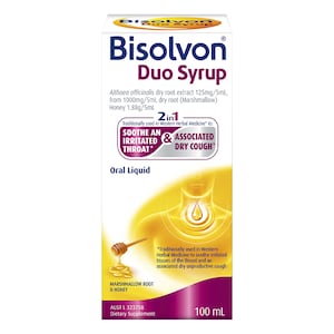 Bisolvon Duo Syrup Marshmallow Root & Honey 100Ml