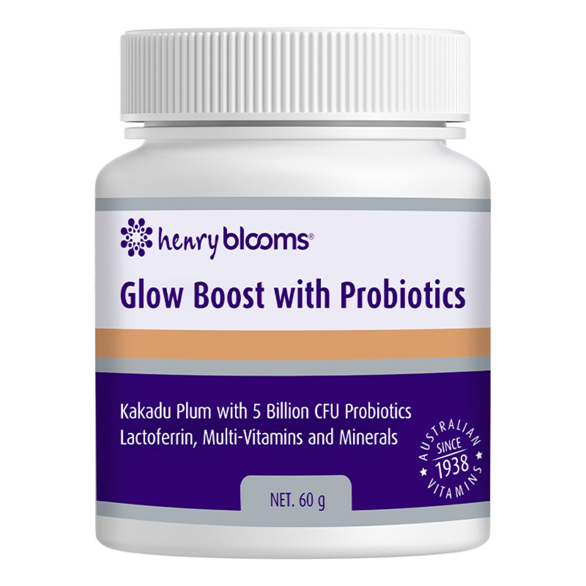 Henry Blooms Glow Boost With Probiotics Powder 60G