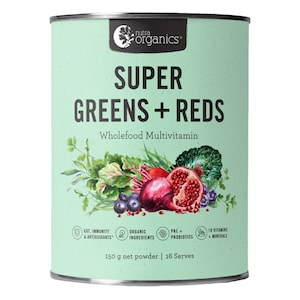 Nutra Organics Super Greens + Reds Powder 150G