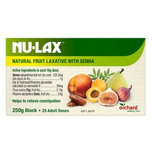 Nu-Lax Natural Fruit Laxative With Senna Block 250G