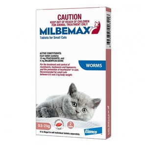 Milbemax All Wormer For Small Cat 0.5-2Kg Pink 2 Pack