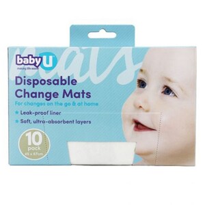 Baby U Disposable Change Mats 10 Pack