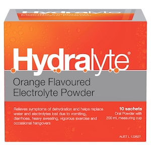 Hydralyte Electrolyte Powder Orange 10 Sachets