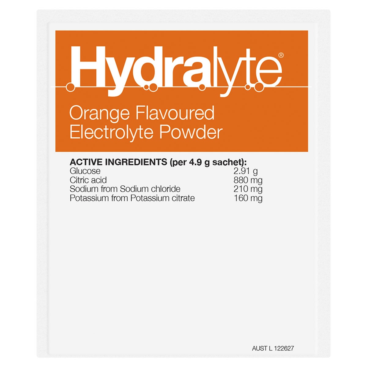 Hydralyte Electrolyte Powder Orange 10 Sachets