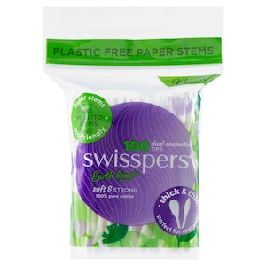 Swisspers Dual Cosmetic Tips Paper Stems 100 Pack