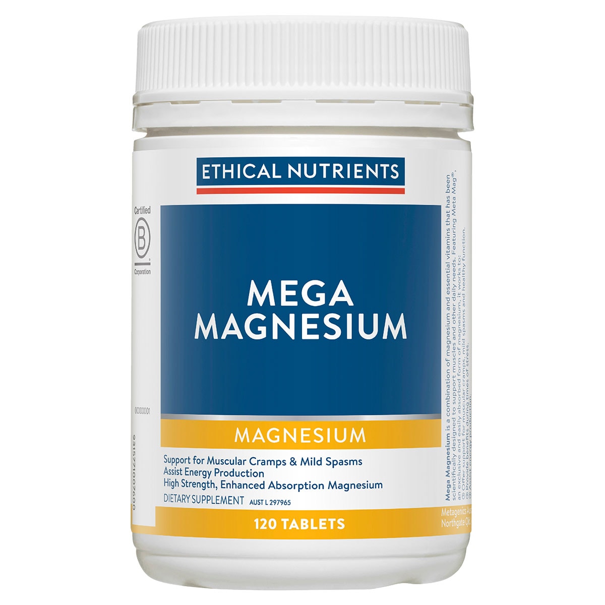 Ethical Nutrients Mega Magnesium 120 Tablets