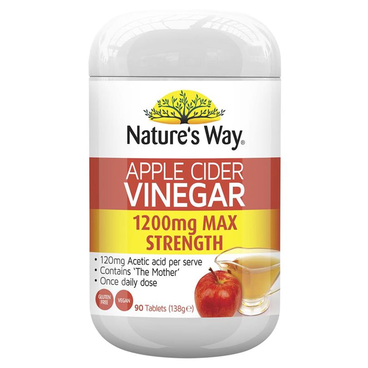 Natures Way Apple Cider Vinegar 1200Mg 90 Tablets