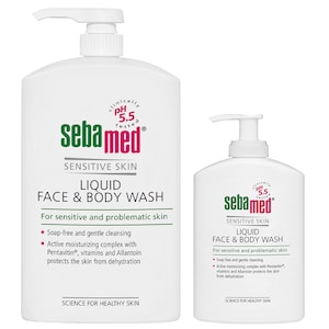 Sebamed Face & Body Wash 1 Litre + 300Ml Wash Bonus Pack