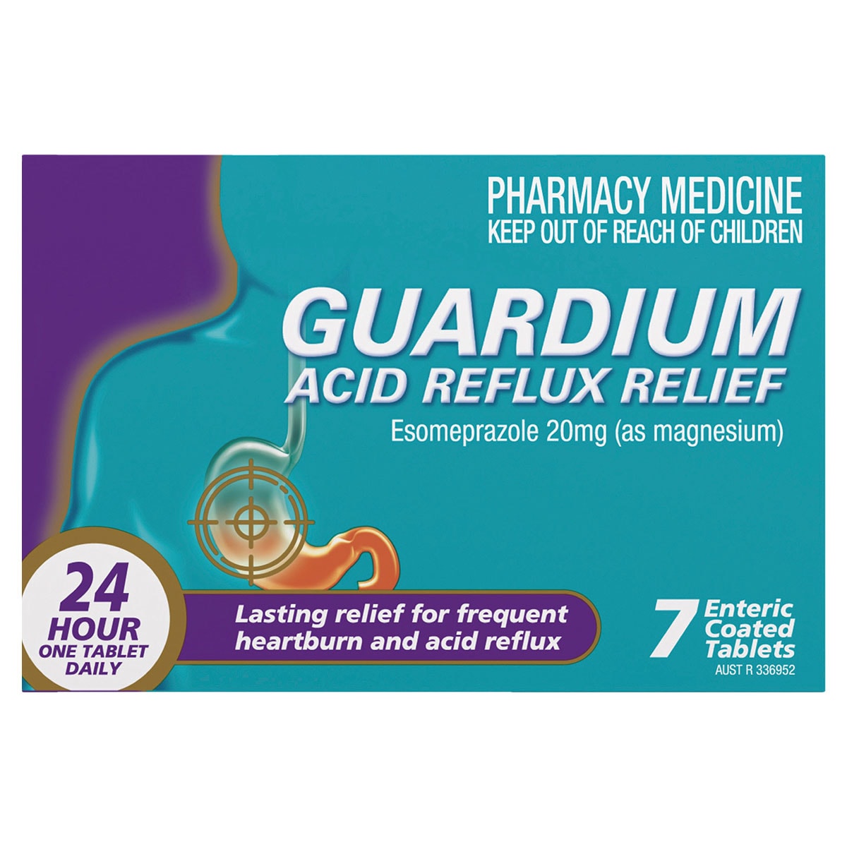 Guardium 24 Hour Acid Reflux Relief 7 Tablets